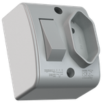 1 Interruptor Simples + 1 Tomada 2P+T 10A/250Vca Cinza Clássica (39168)