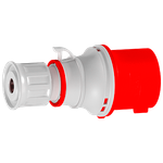 Plugue Industrial, 3P+N+T, 16A, 6h, 380/440Vca, 50/60Hz, Vermelho, IP44 (E5076)