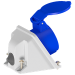 Tomada Industrial de Painel, 3P+N+T, 32A, 9h, 200/250Vca, 50/60Hz, Azul, IP44 (E5249)