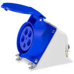 Tomada Industrial de Sobrepor, 3P+N+T, 32A, 9h, 200/250Vca, 50/60Hz, Azul, IP44 (E5209)