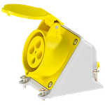 Tomada Industrial de Sobrepor, 3P+N+T, 32A, 4h, 100/130Vca, 50/60Hz, Amarela, IP44 (E5204)