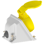 Tomada Industrial de Sobrepor, 3P+N+T, 32A, 4h, 100/130Vca, 50/60Hz, Amarela, IP44 (E5204)