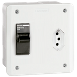 Caixa MultiLig Embutir com Disjuntor NEMA 1 Polo, 10A + Tomada 10Ae (ML110-NE)