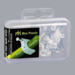 Fixador para Cabo Paralelo 1,5-2,5mm² Branco com Prego de Aço Maletinha 20 Peças (93030)