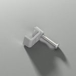 Fixador para Cabo Paralelo 1,5-2,5mm² Branco com Prego de Aço Maletinha 20 Peças (93030)