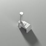 Fixador para Cabo Paralelo 1,5-2,5mm² Branco com Prego de Aço Maletinha 20 Peças (93030)