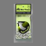 Fixador para Cabo Coaxial 8mm Branco com Prego de Aço Saquinho 50 Peças (93013)