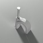 Fixador para Cabo Coaxial 8mm Branco com Prego de Aço Maletinha 20 Peças (93012)