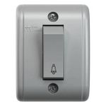 Pulsador Externo para Campainha 10A/250Vca Cinza (30007)