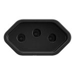 Prolongador Fêmea 2P+T 20A, 250Vca Preto (39069)