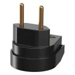 Plugue Forte 90º 2P 10A/250Vca Preto (39041)