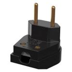 Plugue Forte 90º 2P 10A/250Vca Preto (39041)