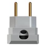 Plugue Forte 90º 2P 10A/250Vca Cinza (39040)