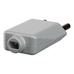 Plugue Retangular 180º 2P 20A, 250Vca Cinza (39006)