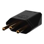 Plugue Retangular 180º 2P+T 20A, 250Vca Preto (39003)