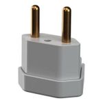 Plugue Triangular 90º 2P 10A/250Vca Cinza (39000)