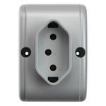 Tomada Externa 2P+T 10A/ 250Vca Cinza (39095)
