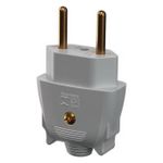 Plugue 180º 2P NBR 14136 10A/250Vca Cinza (39215)
