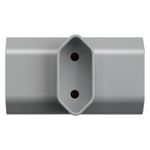 Plugue com 3 Saídas 2P 10A/250Vca Cinza (39140)