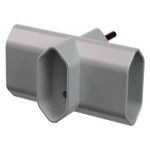 Plugue com 3 Saídas 2P 10A/250Vca Cinza (39140)