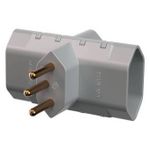 Adaptador com 3 Saídas 2P+T 10A/250Vca Cinza (39610)