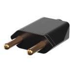 Plugue Retangular 180º 2P 10A/250Vca Preto (39052)