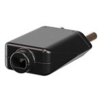 Plugue Retangular 180º 2P 10A/250Vca Preto (39052)