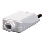 Plugue Retangular 180º 2P 20A, 250Vca Branco (39185)