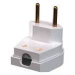 Plugue Forte 90º 2P 10A/250Vca Branco (39181)