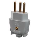 Plugue 180º 2P+T NBR 14136 20A, 250Vca Cinza (39225)