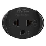 Adaptador Universal 2P+T para Tomada NBR 14136 10A/250Vca Preto (39170)