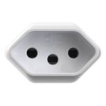 Adaptador Reverso 2P+T 15A/250Vca Branco (39201)