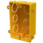 Caixa de Passagem Elétrica 4X2 Retangular Amarela (73009)