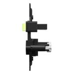 1 Interruptor Simples 10A + 1 Tomada 2P+T 20A, 250Vca sem placa Preto Clássica (39205)