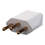 Plugue Retangular 180º 2P+T 20A, 250Vca Branco (39186)