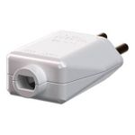 Plugue Retangular 180º 2P+T 20A, 250Vca Branco (39186)