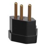 Plugue Triangular 90º 2P+T 10A/250Vca Preto (39051)