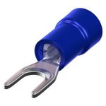 Terminal Garfo Isolado 1,5-2,5mm² M4 Azul - Maleta com 20 Unidades (93057)