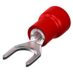 Terminal Garfo Isolado 0,5-1,5mm² M5 Vermelho - Saco com 100 Unidades (93075)