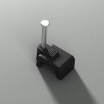 Fixador para Cabo Paralelo 4,0mm² Preto com Prego de Aço Saquinho 100 Peças (93041)