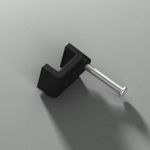 Fixador para Cabo Paralelo 4,0mm² Preto com Prego de Aço Saquinho 100 Peças (93041)