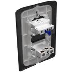 1 Interruptor Simples 10A Engate Rápido + 1 Tomada 2P+T 20A, 250Vca com placa Rapid Preta (39561)