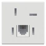 Módulo Branco Brilho Tomada Telefone Padrão Telebrás + RJ11 (41001)