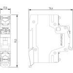 MW170E - Disjuntor Monopolar IEC (1 Polo), 70A, Curva C, 3kA, Inviole (E89518)