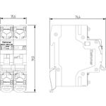 MW216E - Disjuntor IEC, 2 Polos, 16A, Curva C, 3kA, Inviole (E89524)