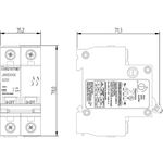 JW263E - Disjuntor Bipolar IEC, 2P, 63A, Curva C, 3kA (E89137)