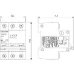 JW325E - Disjuntor IEC, 3 Polos, 25A, Curva C, 3kA (E89143)