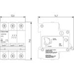 JW370E - Disjuntor IEC, 3 Polos, 70A, Curva C, 3kA (E89400)