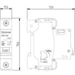 J6W170E - Disjuntor Monopolar  IEC ( 1 Polo), 70A, Curva C, 6kA (E89961)
