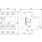 J6W306E - Disjuntor IEC, 3 Polos, 6A, Curva C, 6kA (E89976)